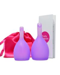 Набор фиолетовых менструальных чаш PrettyWoman с клапаном