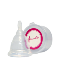 Прозрачная менструальная чаша AneerCare складная, с футляром